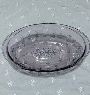 Anchor Hocking Savannah Amethyst Purple Glass Oval Casserole Dish